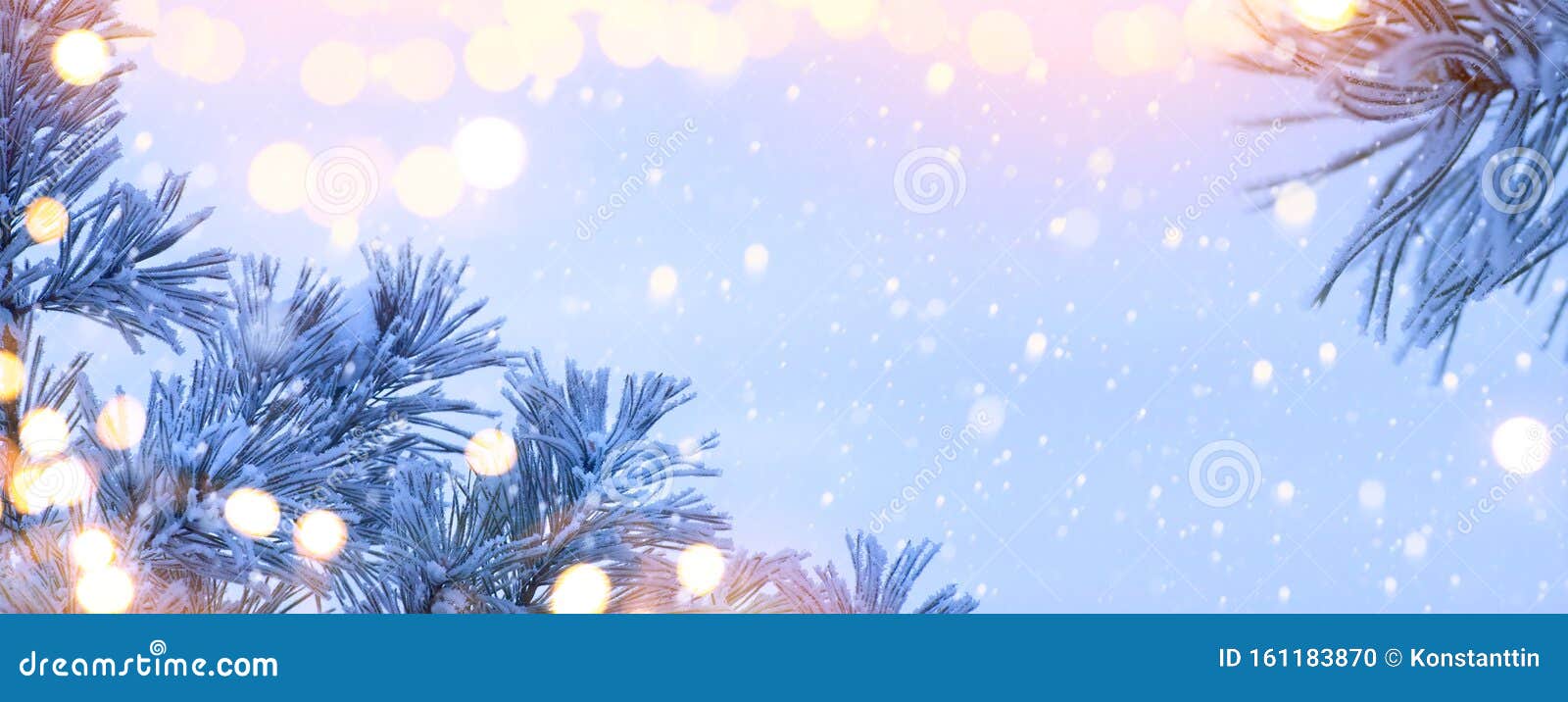 art christmas lantern. christmas and new year holidays background with christmas tree and holiday light, winter season