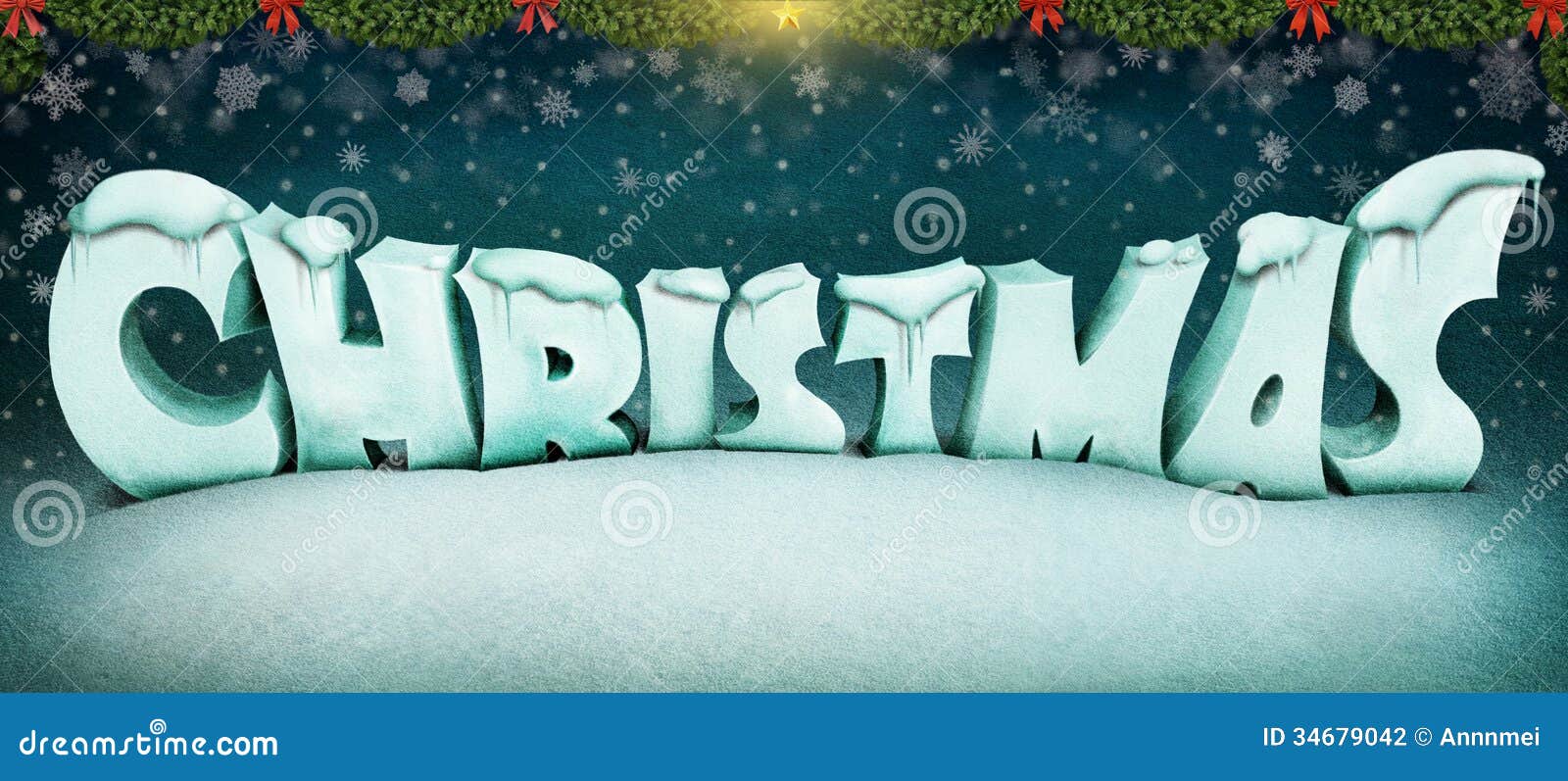 big banner w christmas letters sign stock of Christmas illustration. Illustration