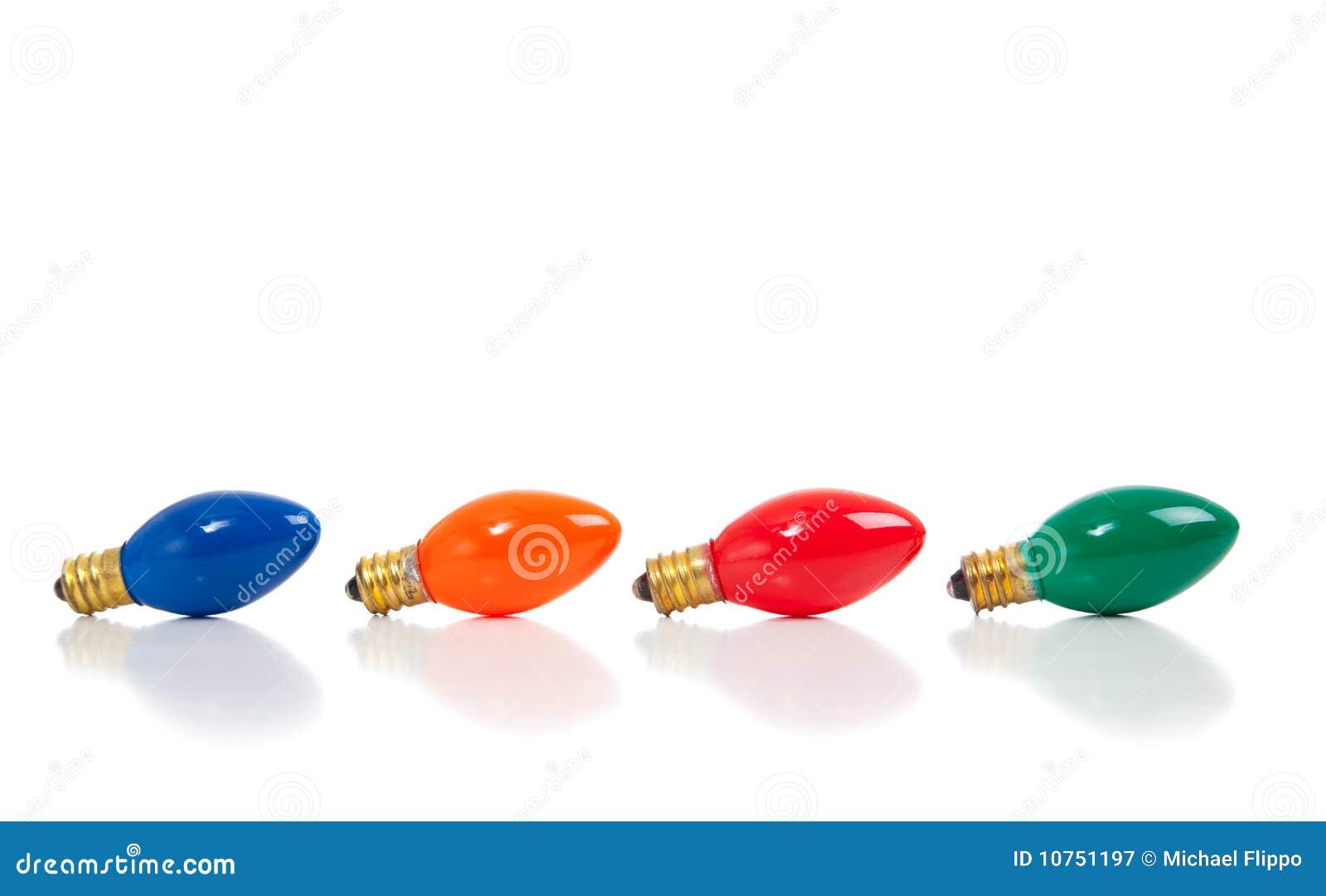 Christmas Light Bulbs on White Stock Image Image of christmas