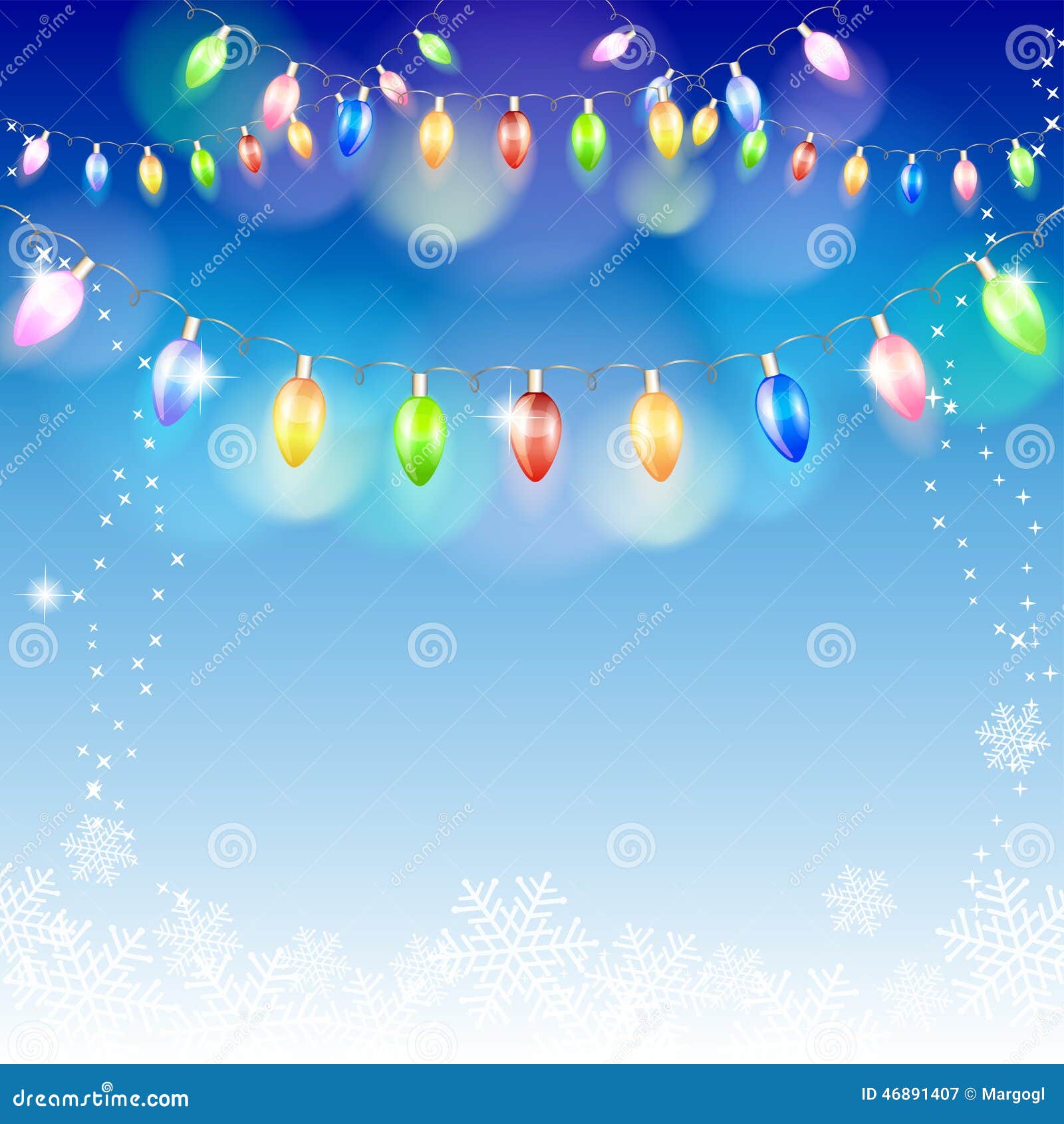 Christmas light garland. stock vector. Illustration of christmas 46891407