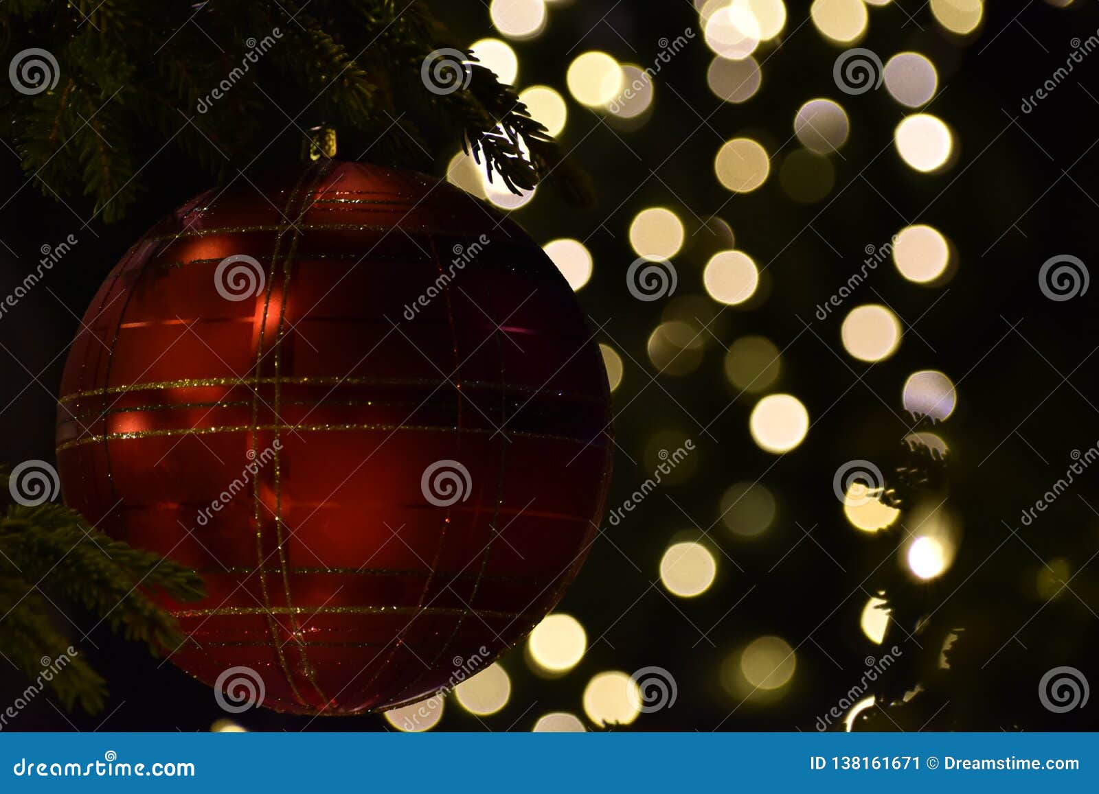 Christmas Light in the Night in New York, Usa Stock Image Image of