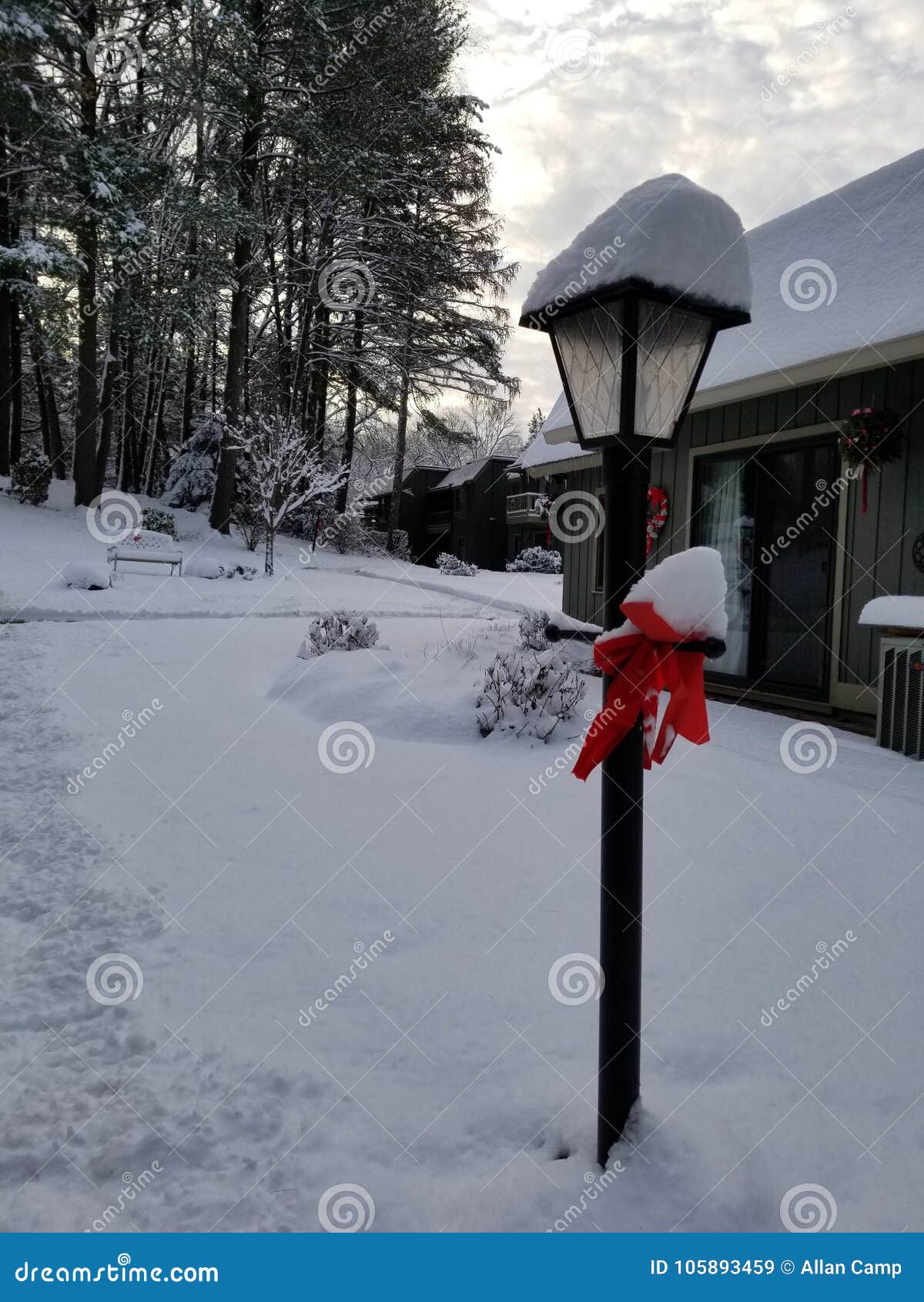 Christmas Light Pole stock image. Image of winter, christmas 105893459