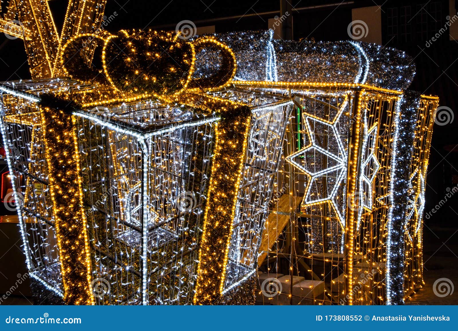 Christmas Light Present Boxes Stock Photo Image of holiday, explosion