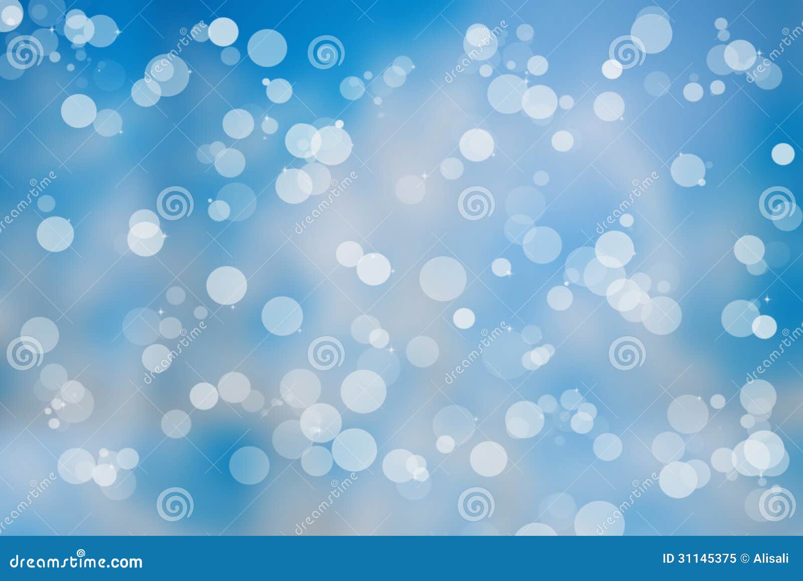 Download Christmas Lights Blue Background Stock Illustration Illustration of glowing defocused