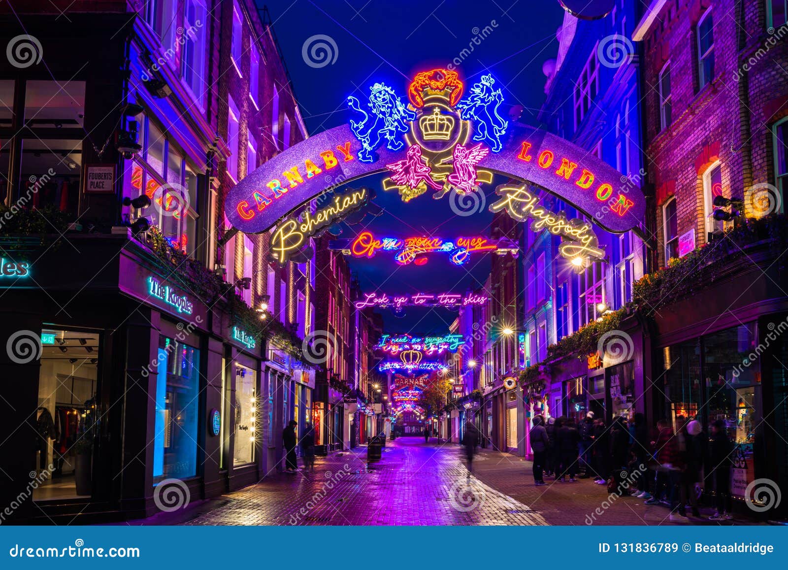 Christmas Lights on Carnaby Street, London UK Editorial Stock Image ...