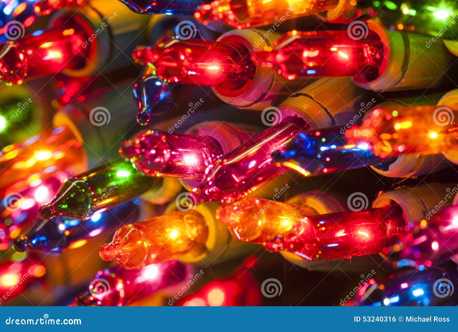 Christmas Lights Closeup stock photo. Image of light 53240316