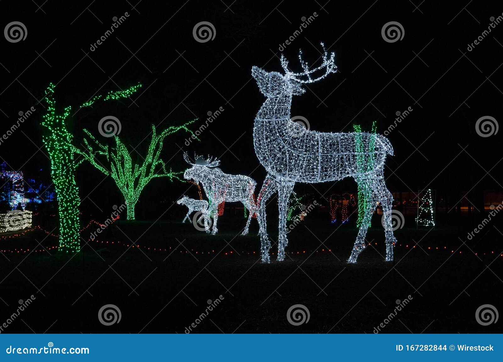 Christmas Lights at Detroit Zoo 11/24/2017 Editorial Stock Image