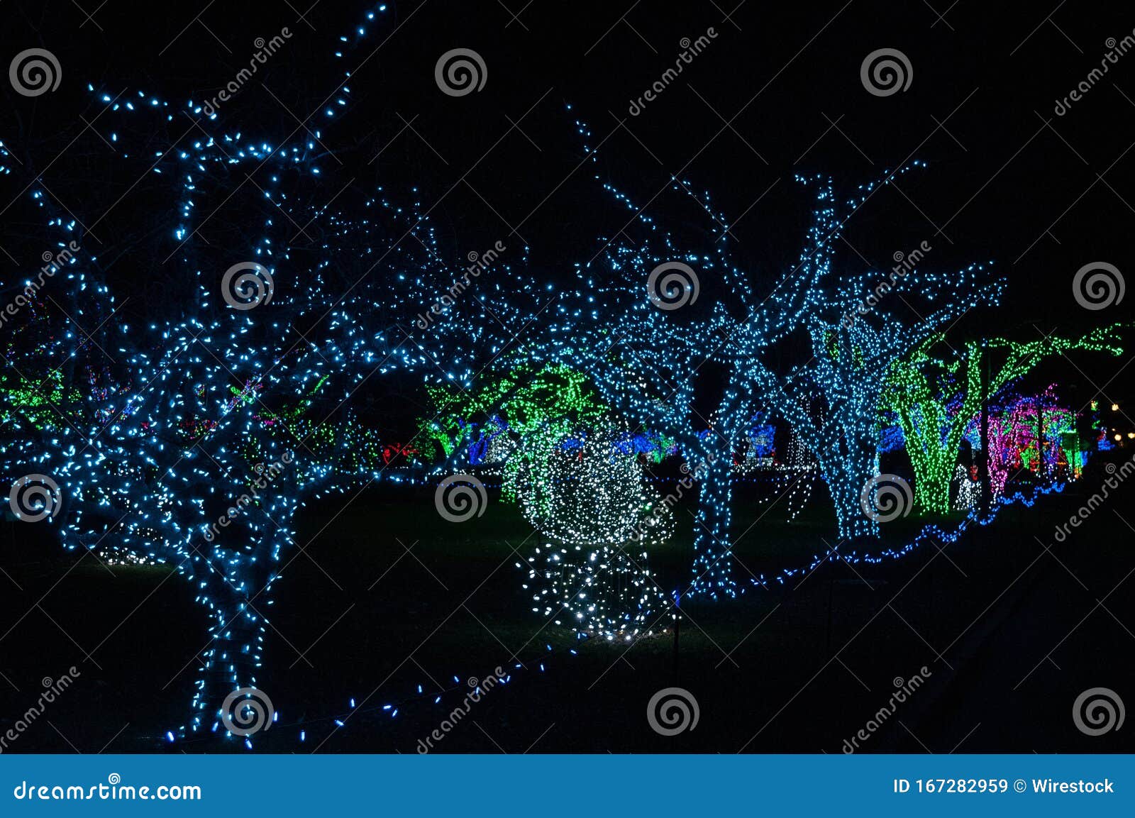 Christmas Lights at Detroit Zoo 11/24/2017 Editorial Stock Image