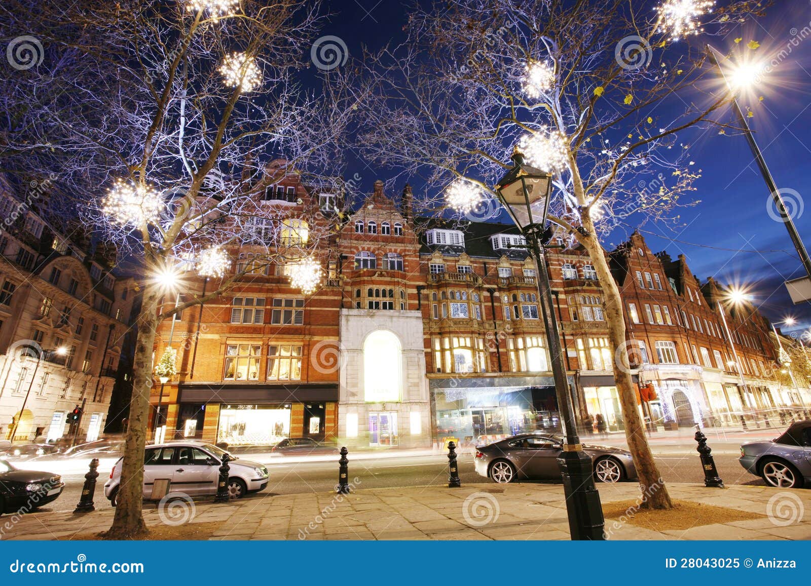 Christmas Lights Display in London Stock Image Image of night, sloane