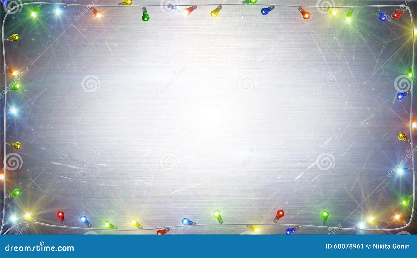 Christmas Lights Frame Background Stock Illustration Illustration of