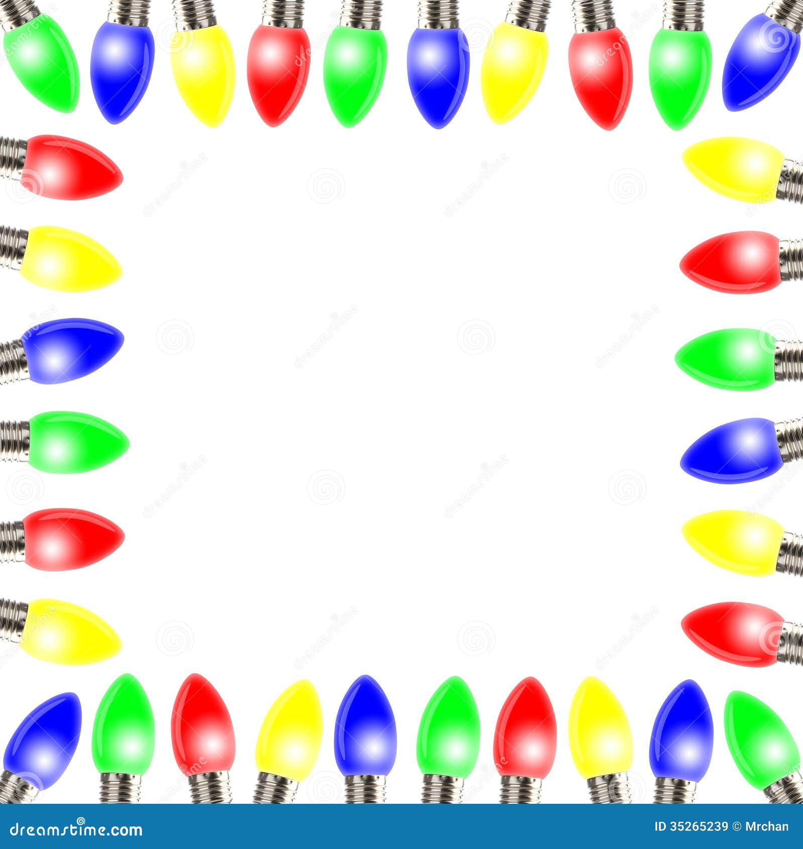 Download Christmas lights frame stock illustration. Illustration of ...