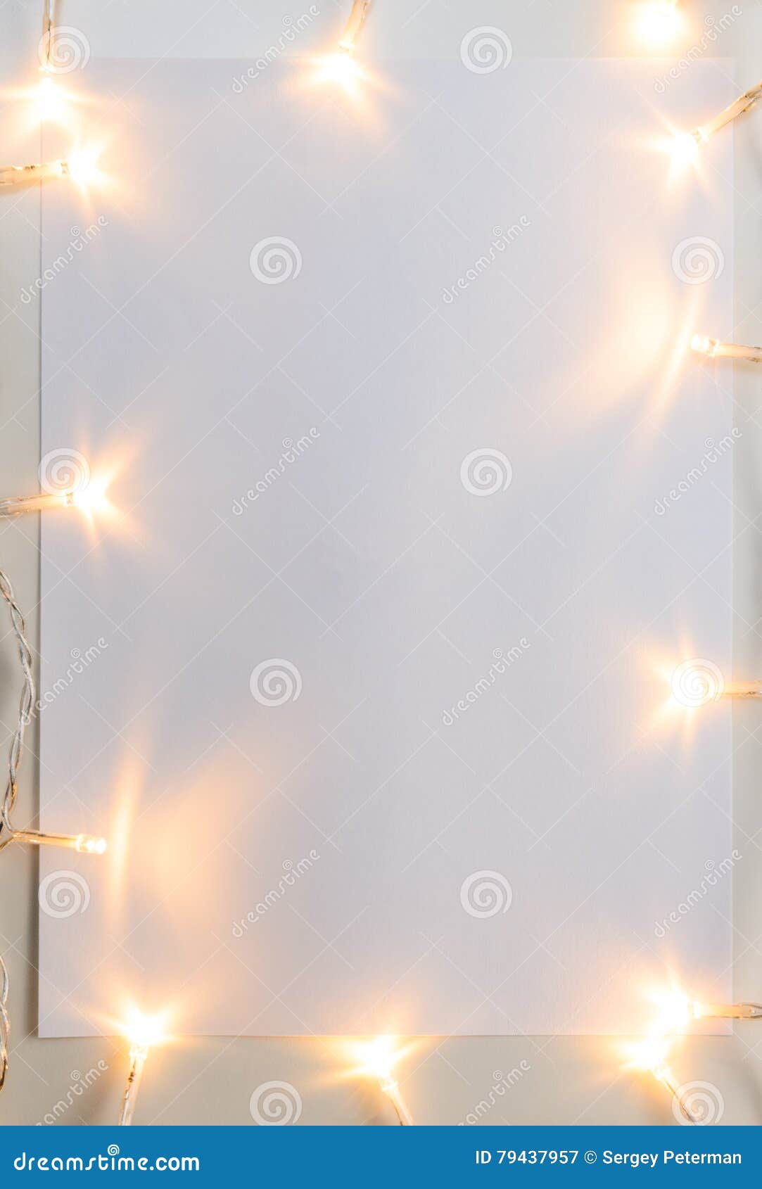 Christmas Lights on Gray Table Stock Image Image of merry, festive