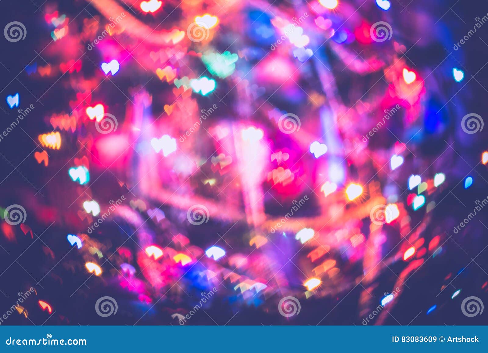 Christmas Lights Heart Bokeh Stock Image Image of bokeh, background