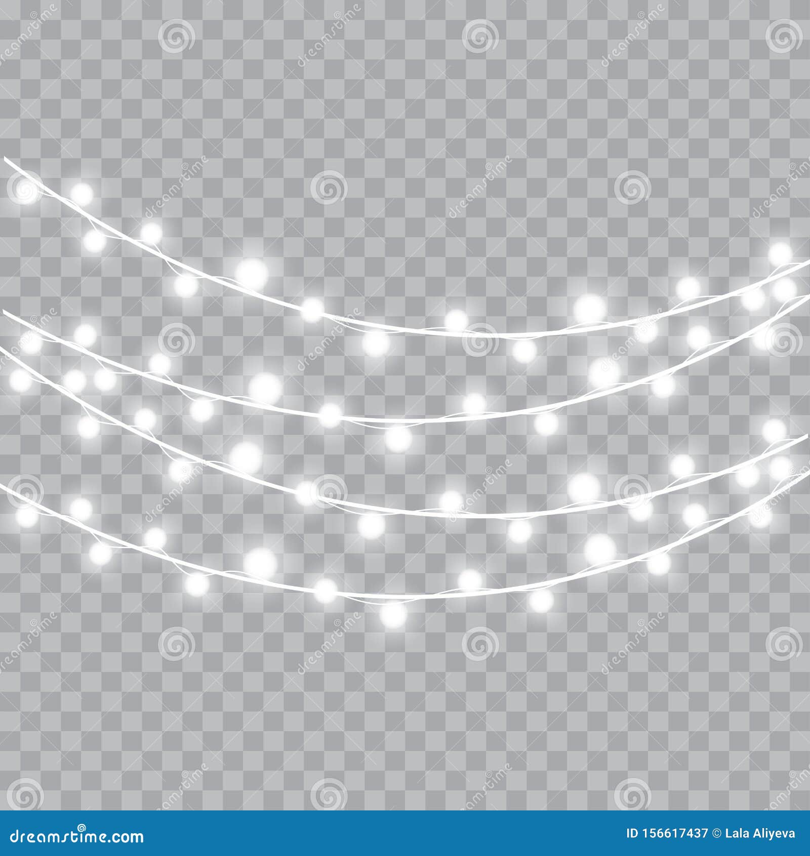 Christmas Lights Isolated Realistic Design Elements. Vector Stock ...