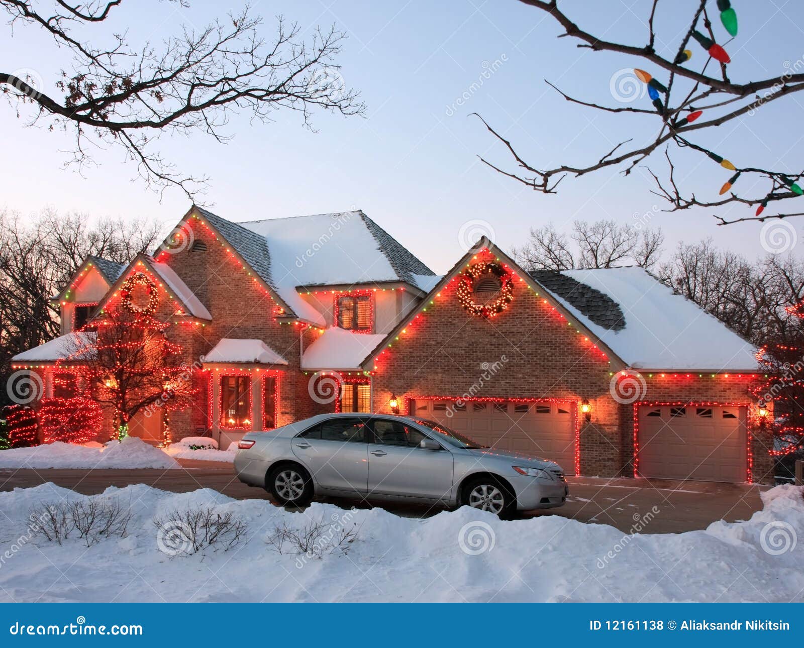 Christmas Lights in Minnesota Stock Photo Image of celebration