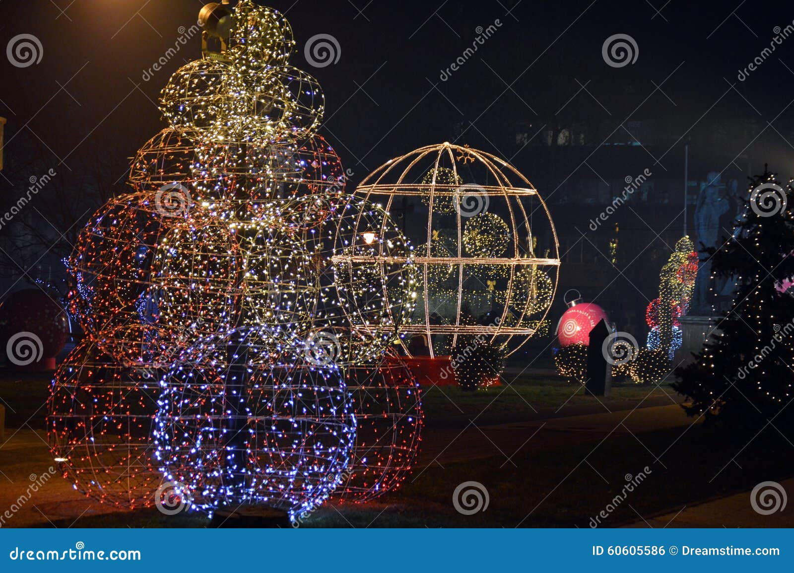 Christmas lights stock photo. Image of newyear, christms 60605586