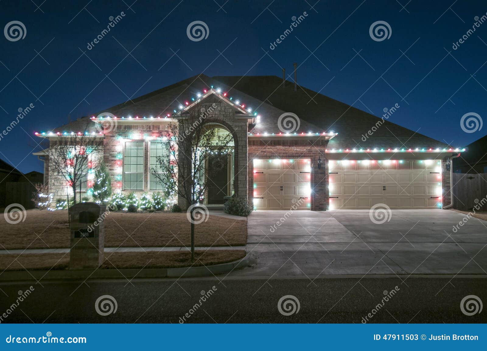 christmas lights outside on a home
