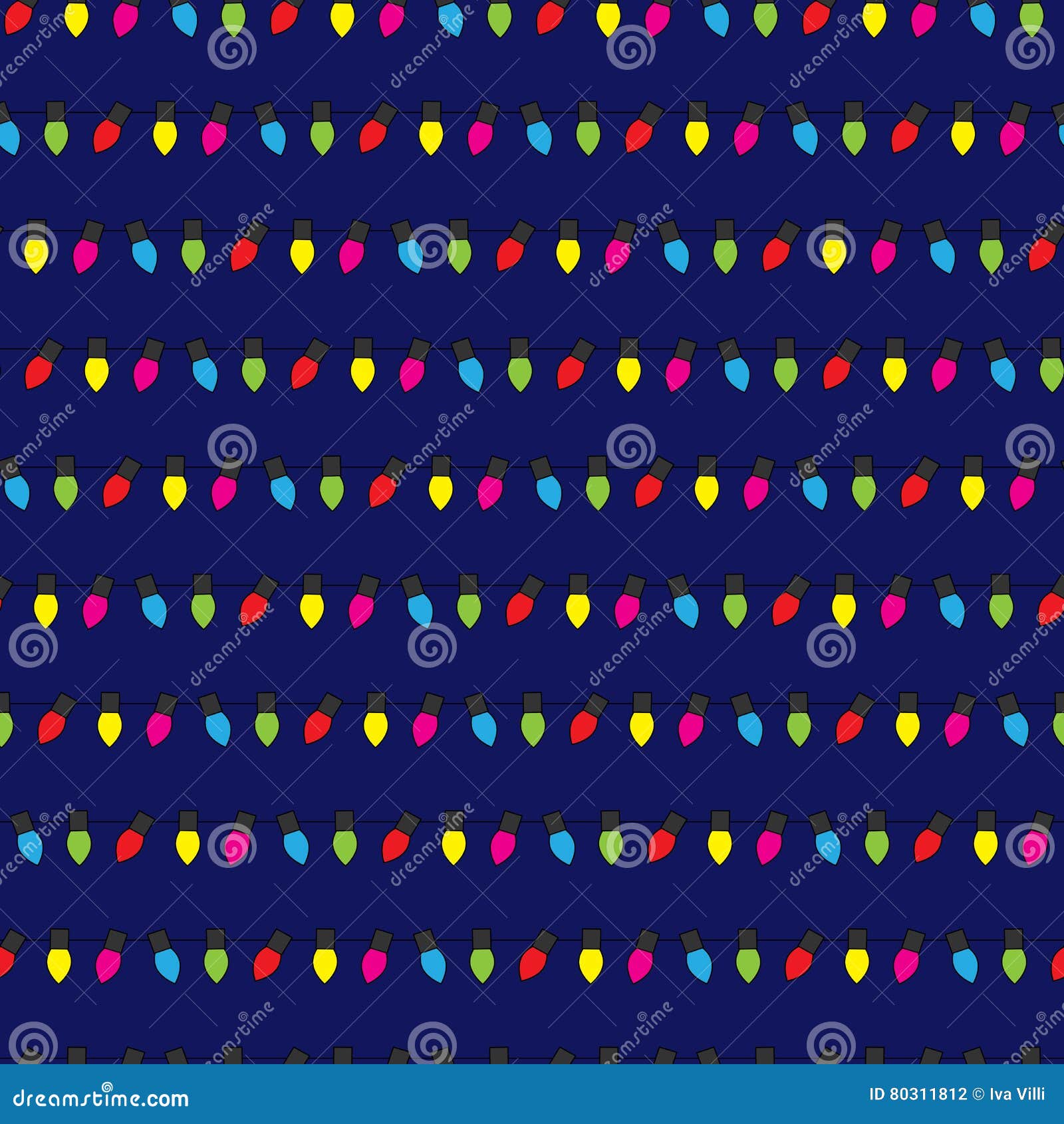 Christmas lights pattern stock vector. Illustration of blue 80311812