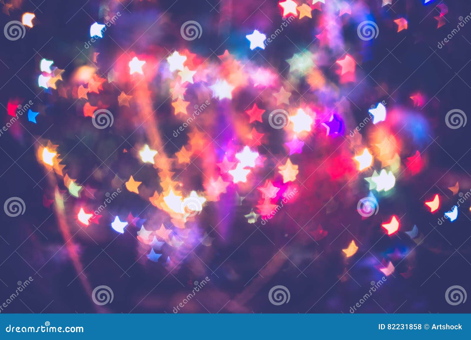 Christmas Lights Star Bokeh Stock Photo - Image of color, christmas ...