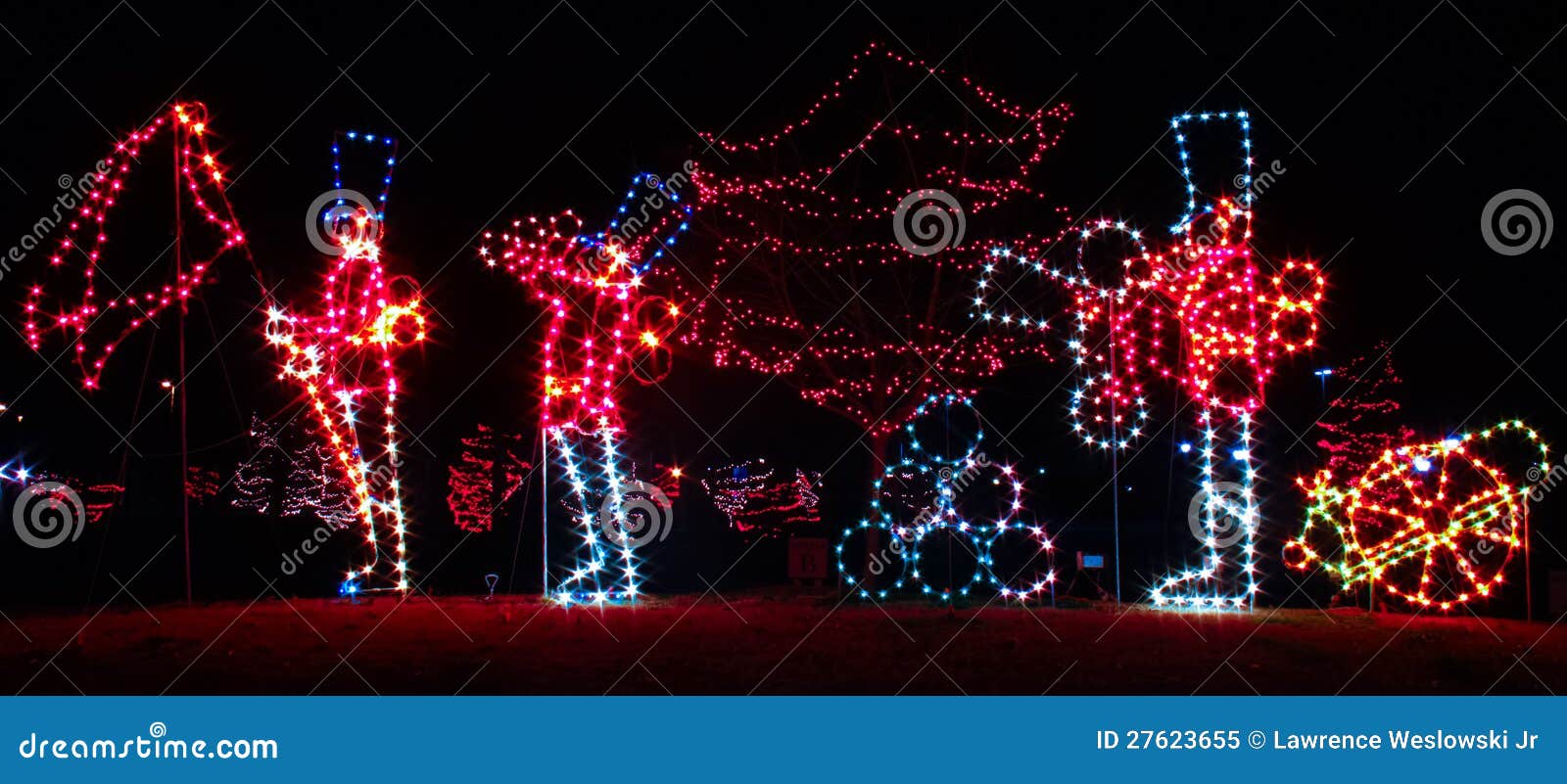 Christmas Lights Toy Soldiers Stock Image Image of white, blue