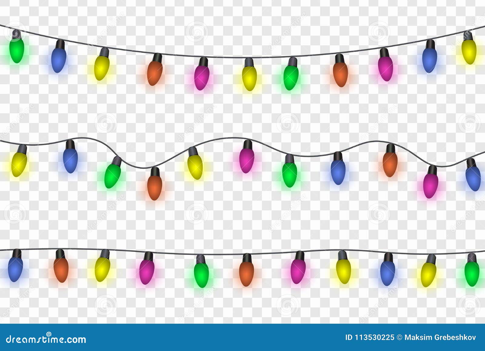 christmas lights vector