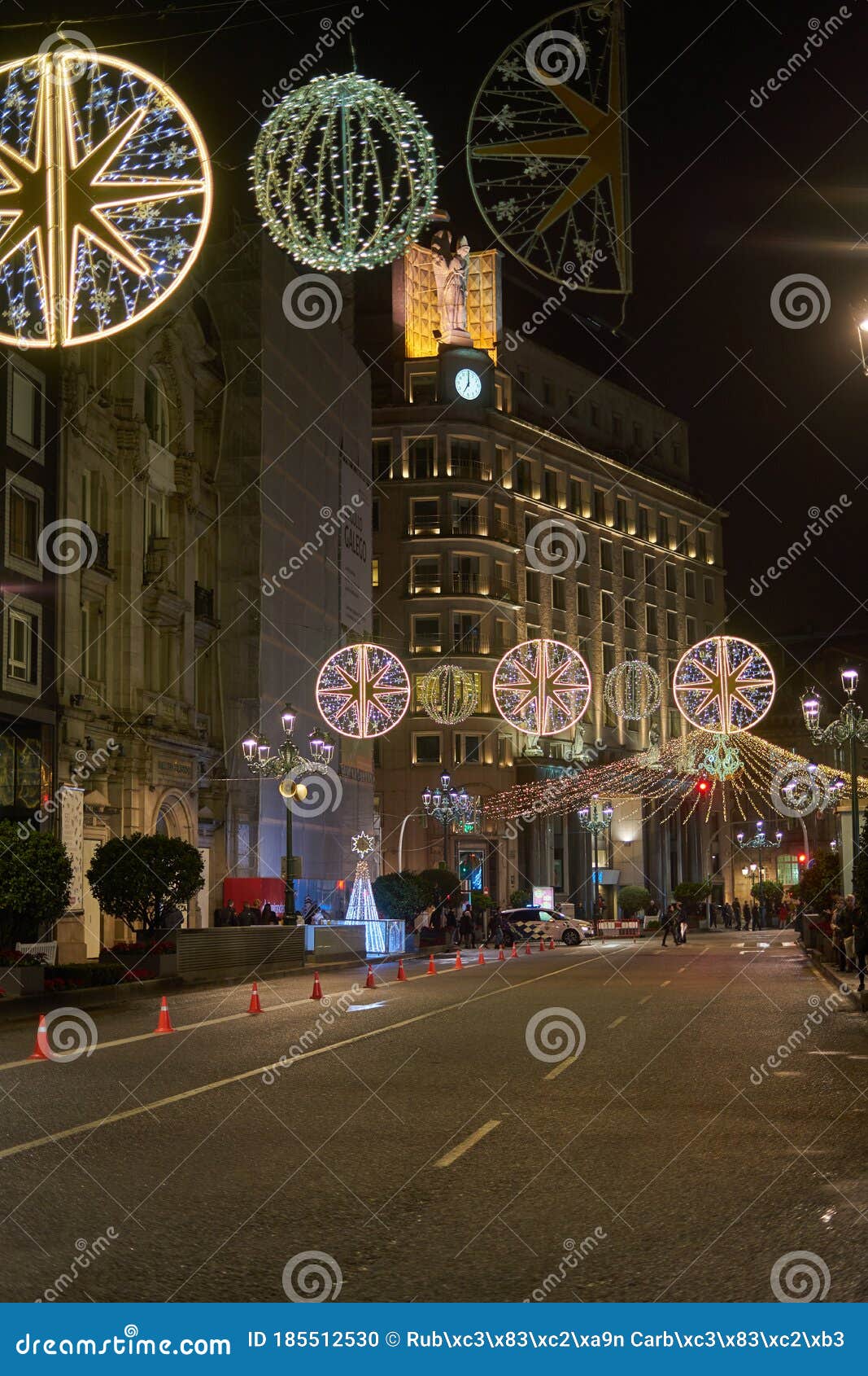 Christmas Lights in Vigo, Spain Editorial Image Image of europa, heaven 185512530