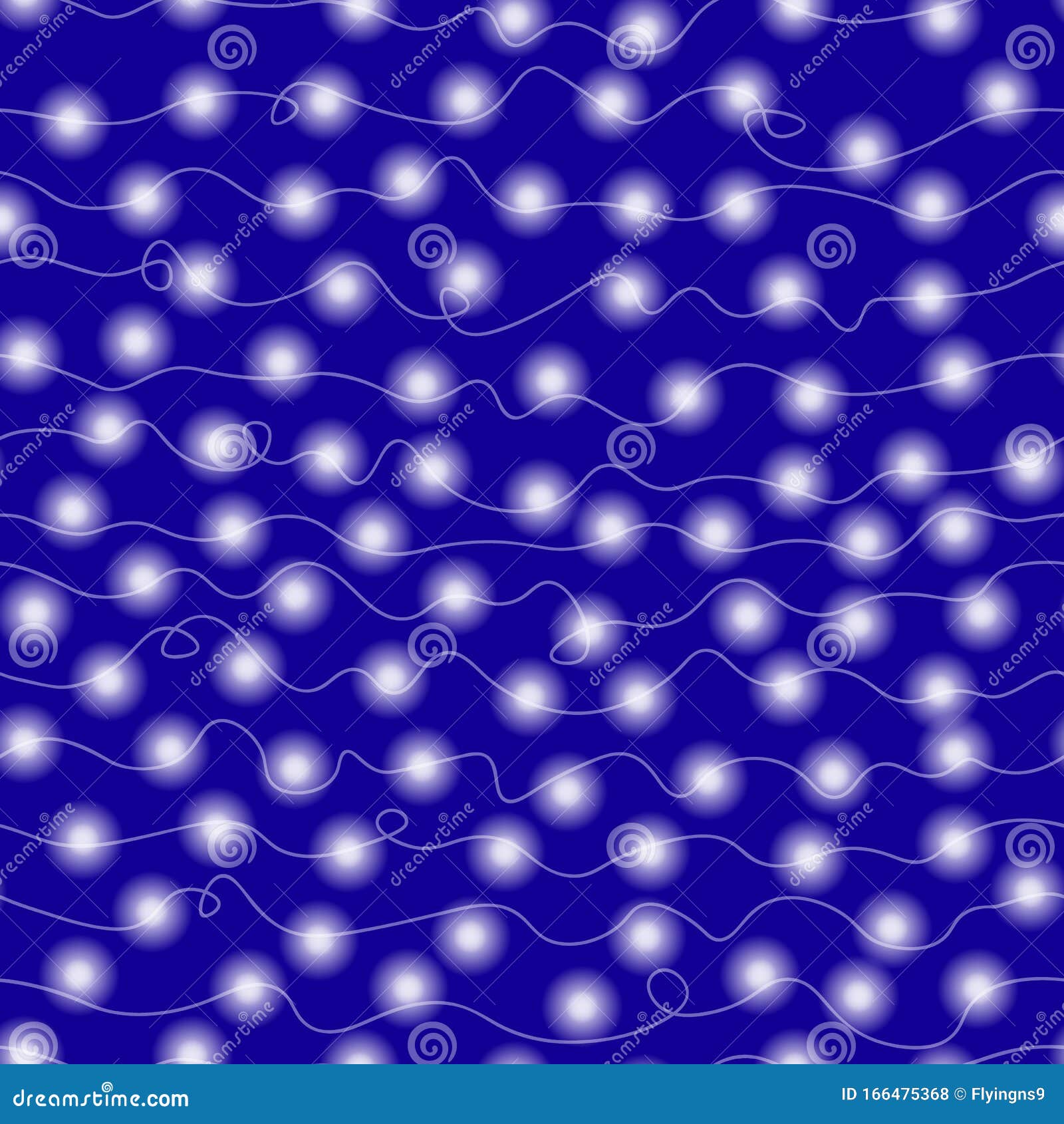 Christmas Lights on the Violet Background Stock Illustration