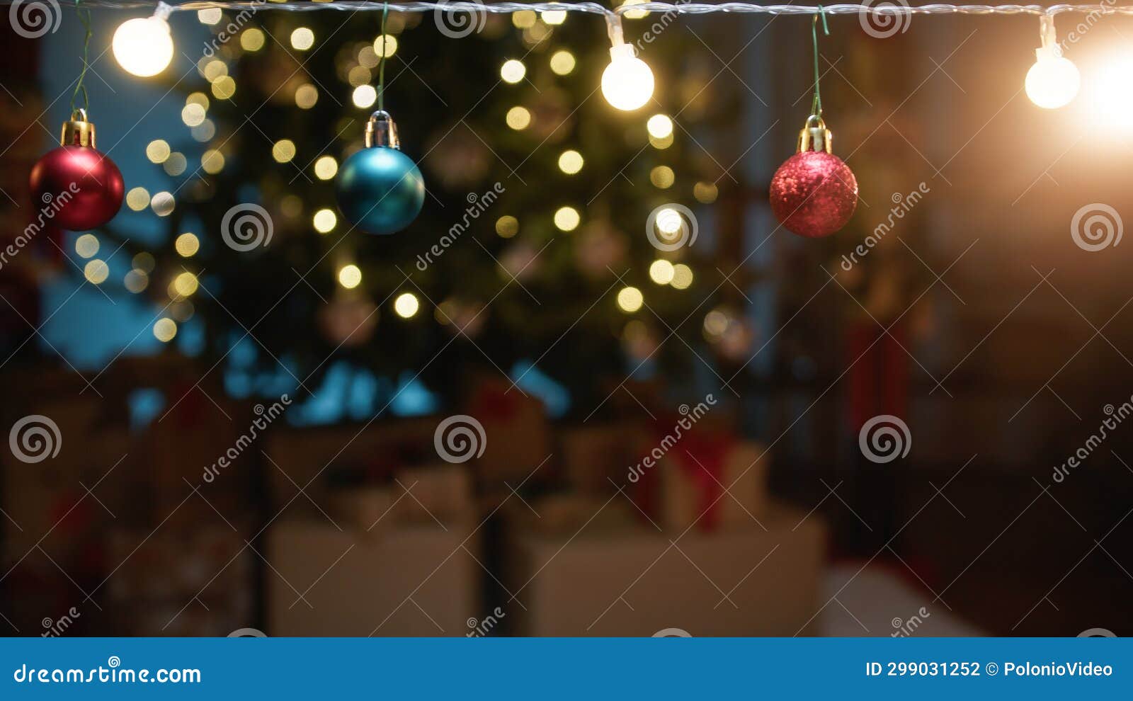 Christmas Lights Wire Against Tree Stock Photo Image of catenary