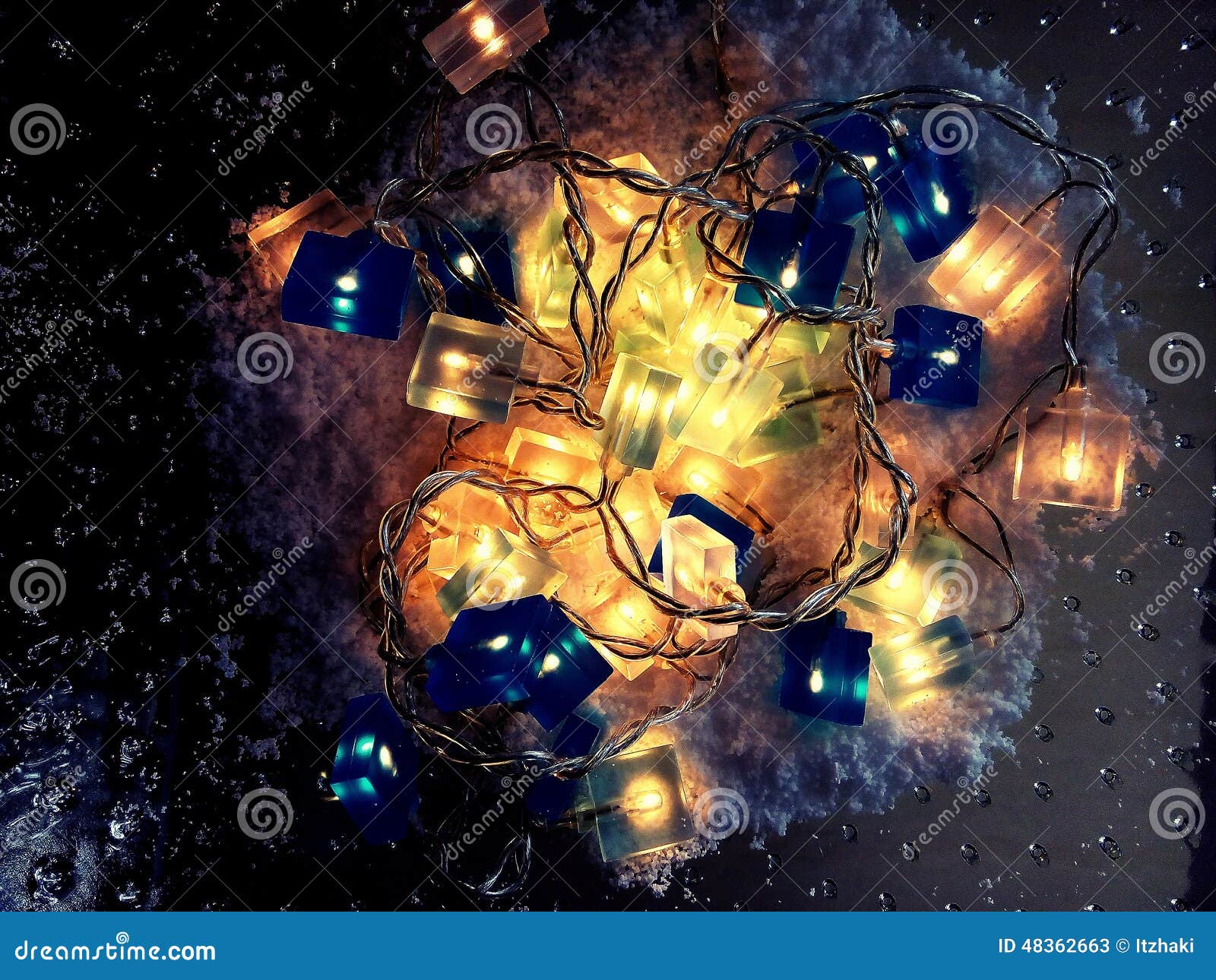 Christmas lights wire stock image. Image of sparkling 48362663