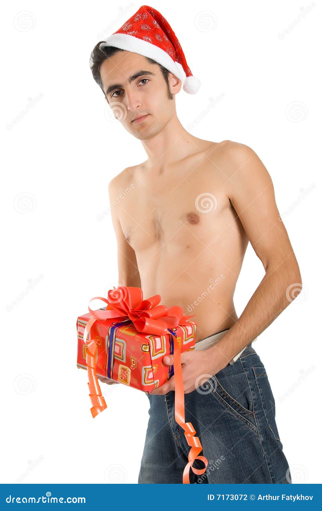 Christmas Man with Present. Stock Photo Image of holiday, gift 7173072 Christmas Present Man