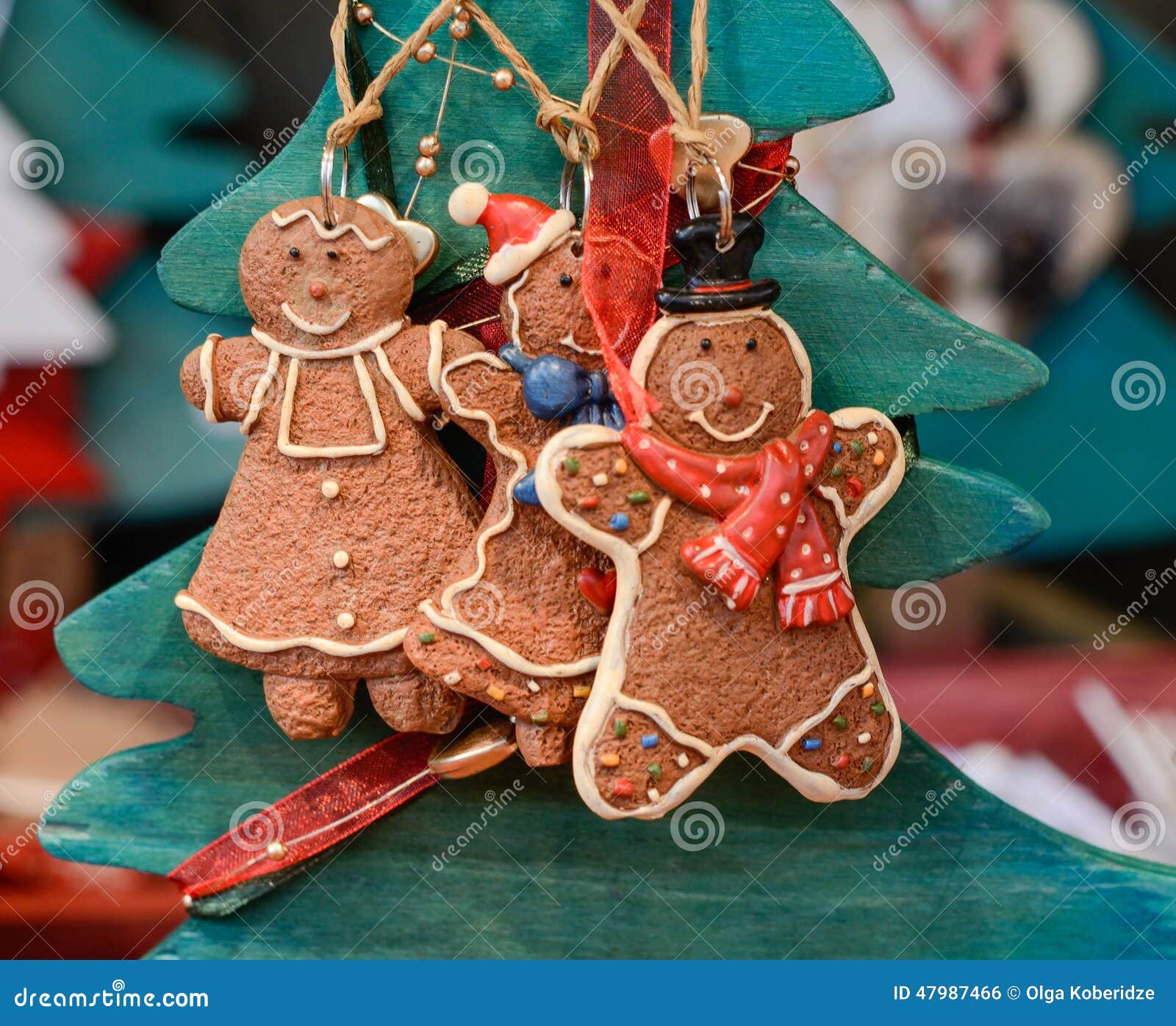 Christmas Market Decoration - Gingerbread Cookies Stock Photo - Image ...