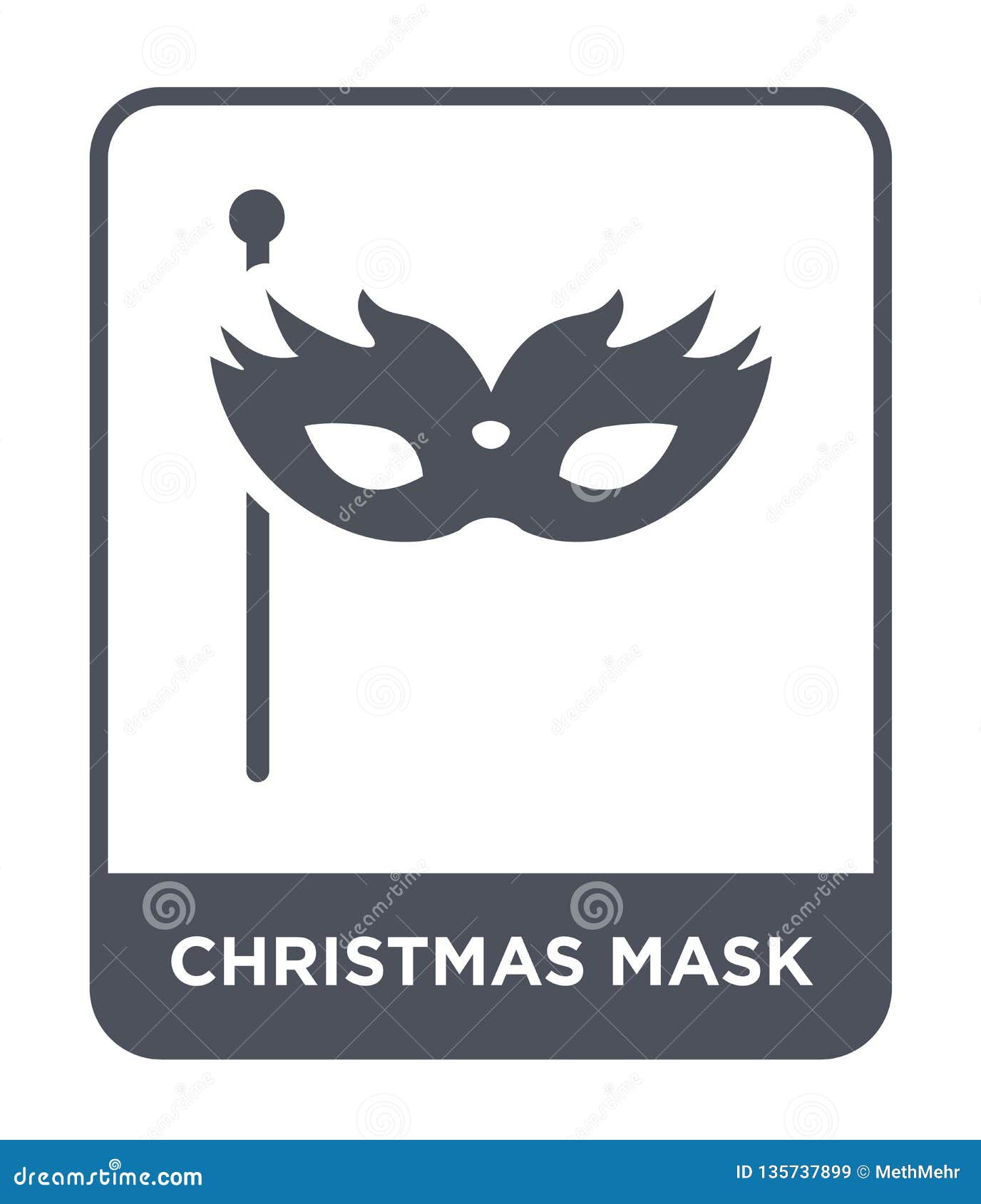 Download Christmas Mask Icon In Trendy Design Style. Christmas Mask ...
