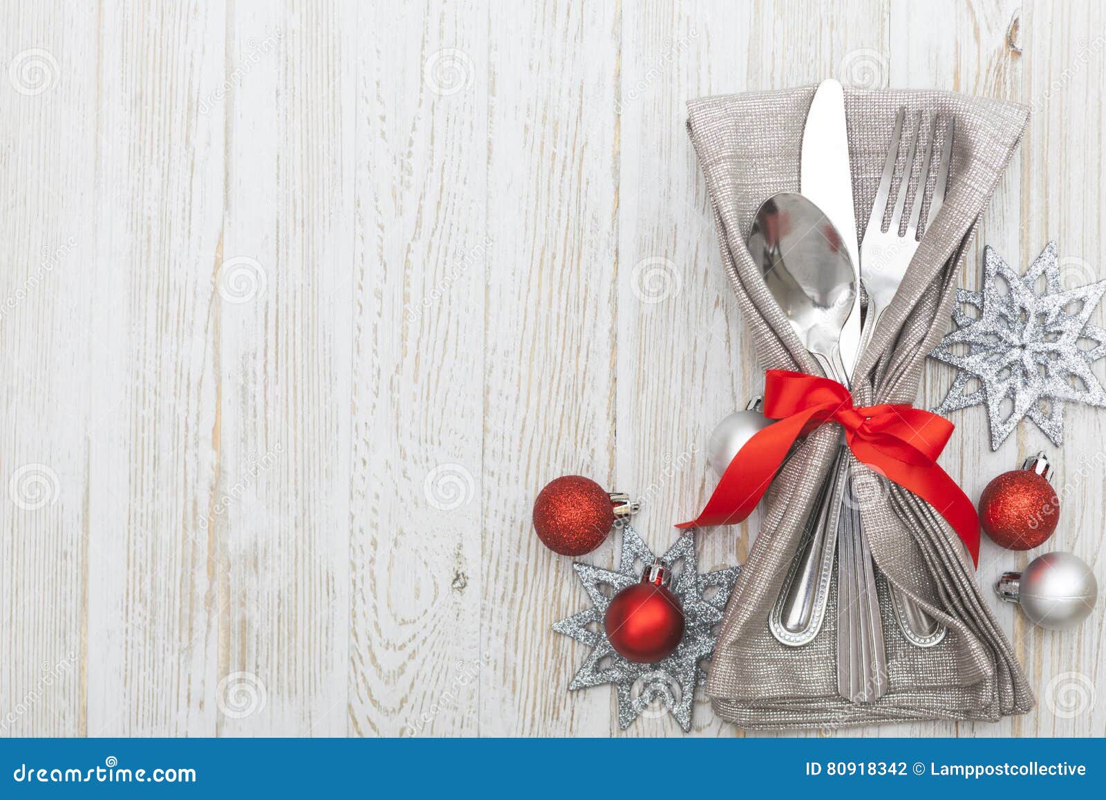 Christmas Meal Table Setting Background Stock Photo - Image of meal ...