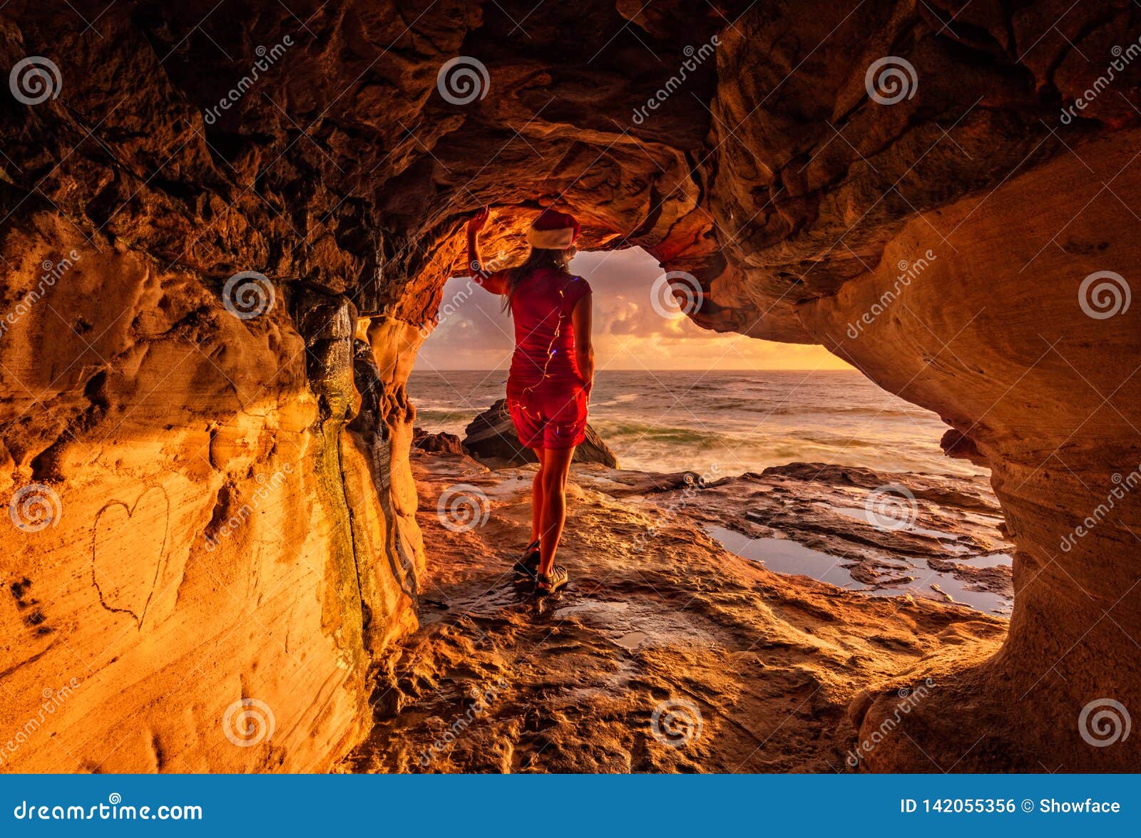 Positive Affirmation At Christmas There Is Always Light At The End Of The Tunnel Stock Photo Image Of Light People