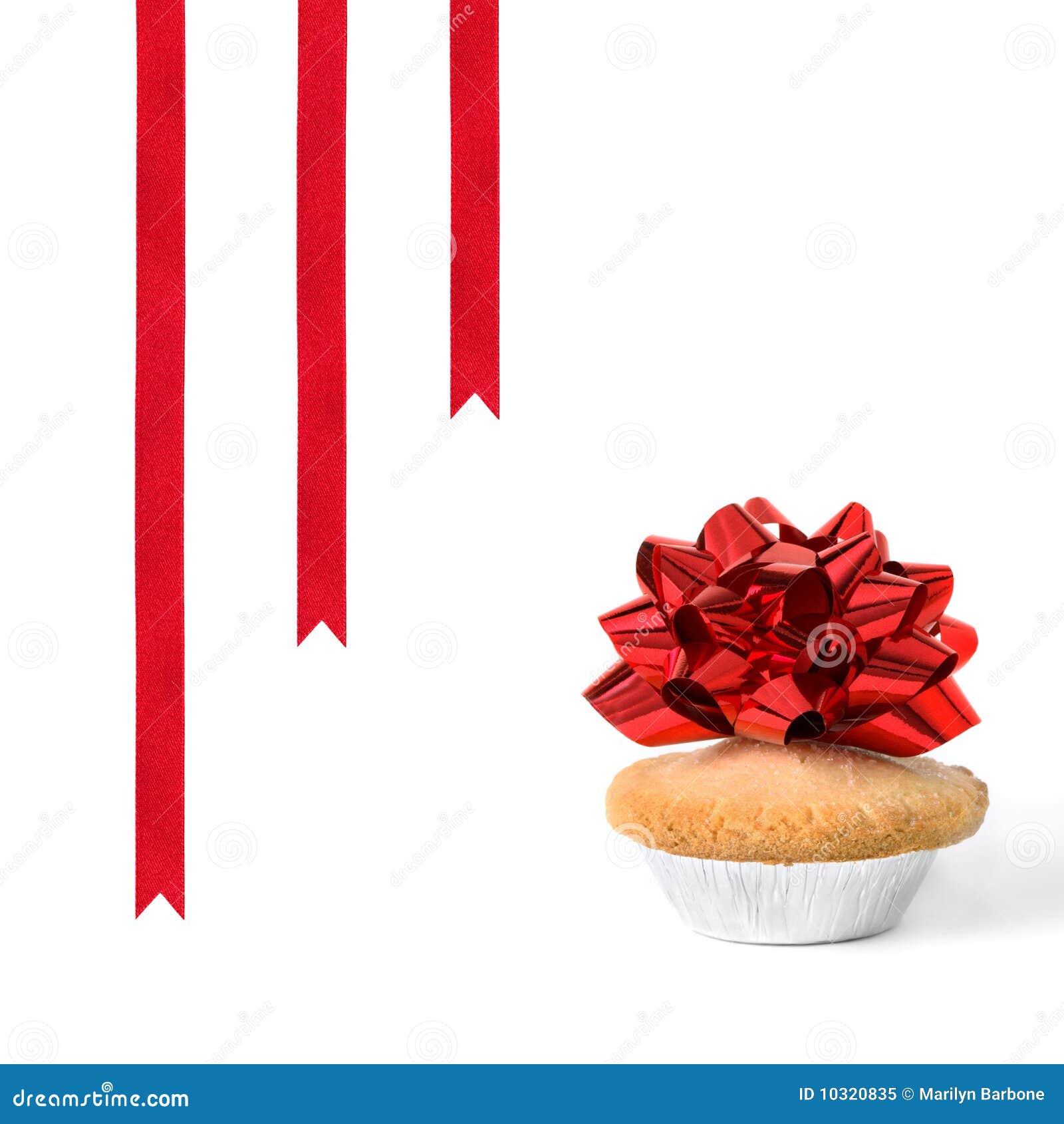 Christmas Mince Pie and Ribbons Stock Image Image of satin, pastry 10320835