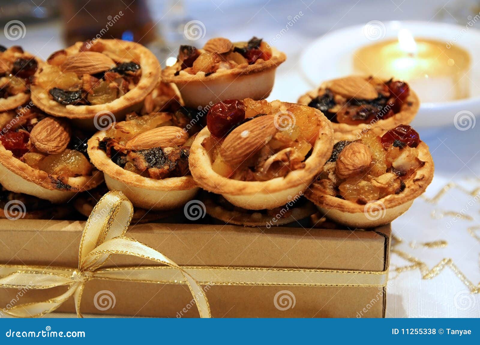 Christmas Mince Pies in a Gift Box Stock Photo Image of fruits