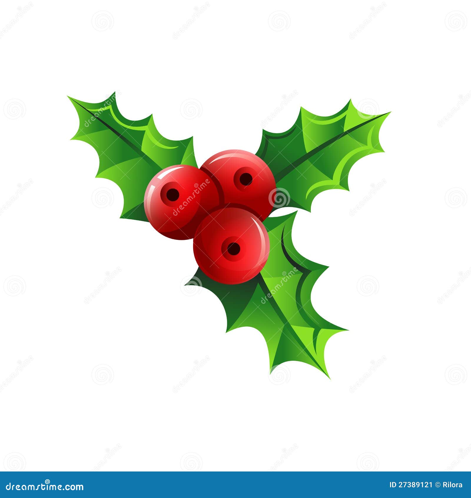 Christmas sprig of mistletoe. Stock Vector by ©Ann_art 55075065