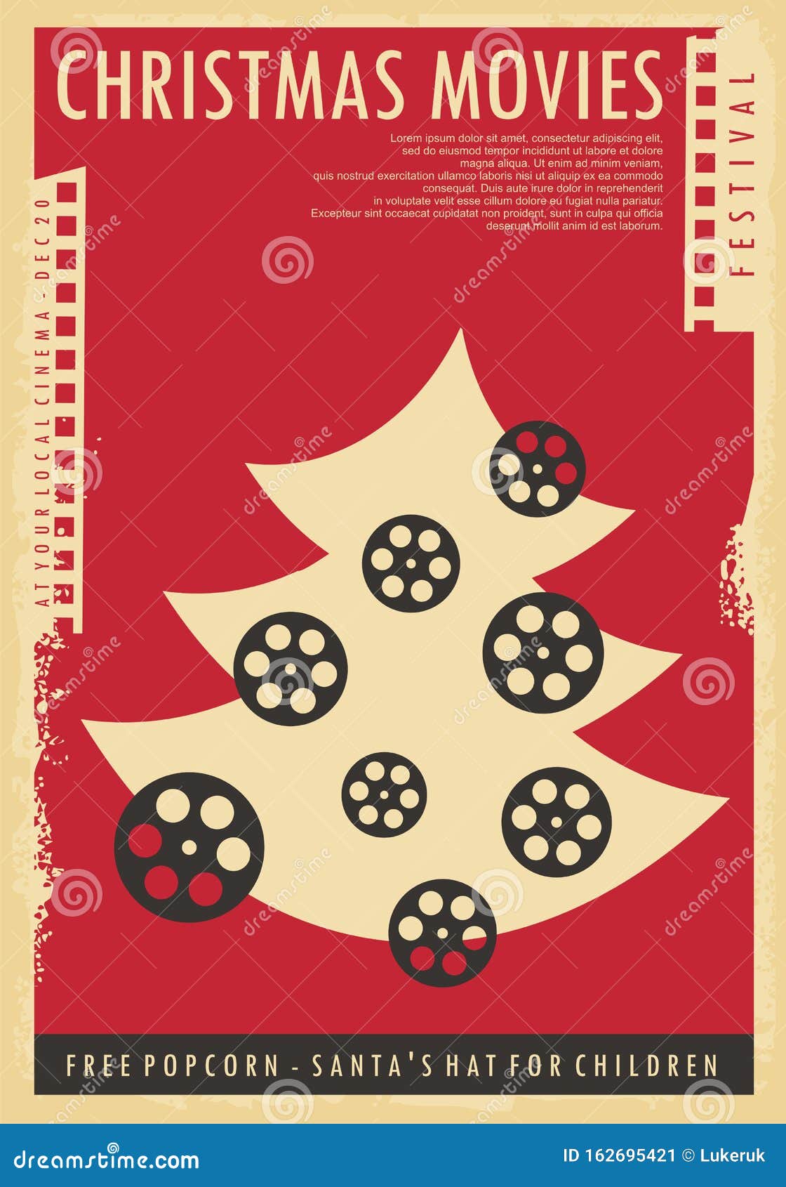 christmas movies festival conceptual poster 