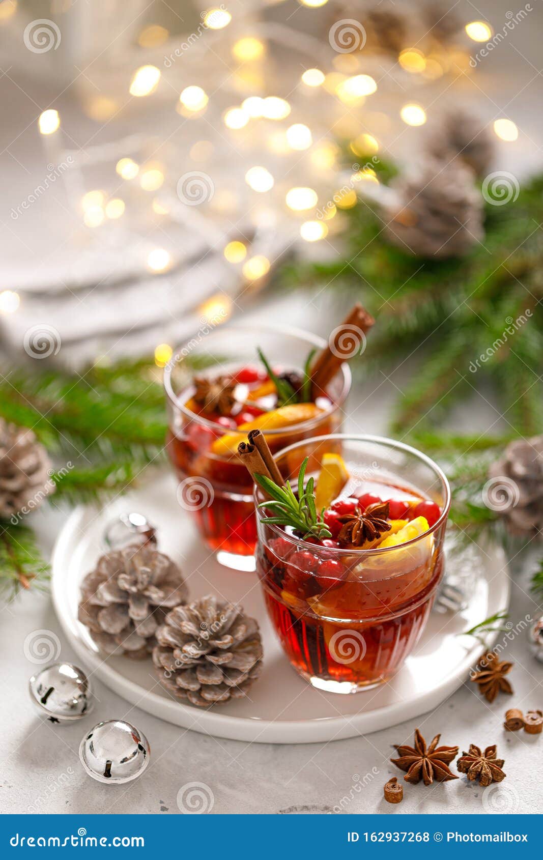 Christmas Mulled Wine. Traditional Xmas Festive Drink With ...