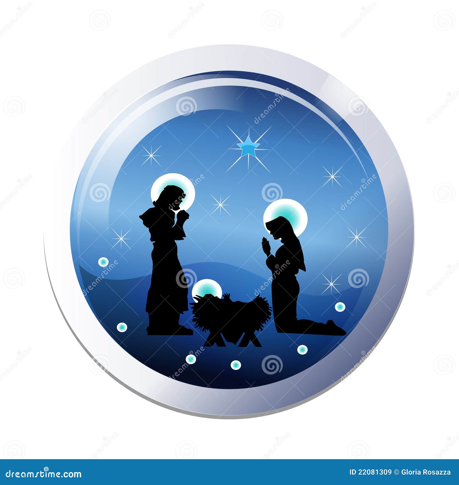 Christmas nativity icon stock vector. Illustration of believe 22081309