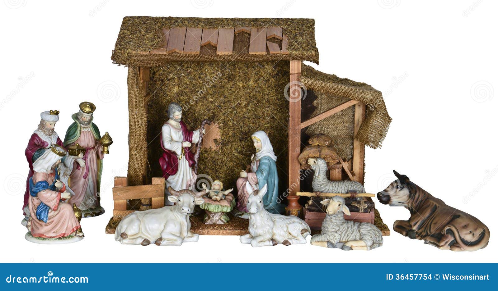 Christmas Nativity Scene Isolated