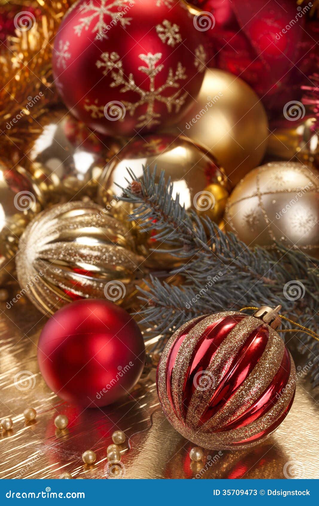 Christmas and New Year Decoration Stock Image - Image of decorations ...
