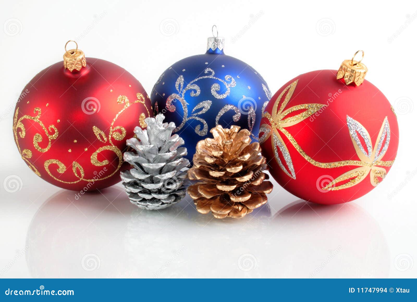 Christmas/New Year Decorations Stock Photo - Image of cone, curlicues ...