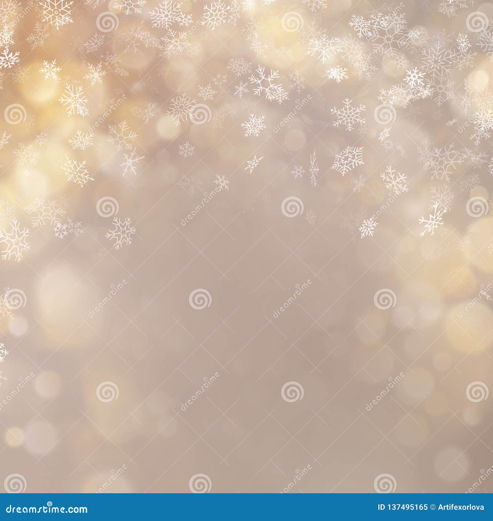 christmas and new year gold defocused bokeh lights background. eps 10