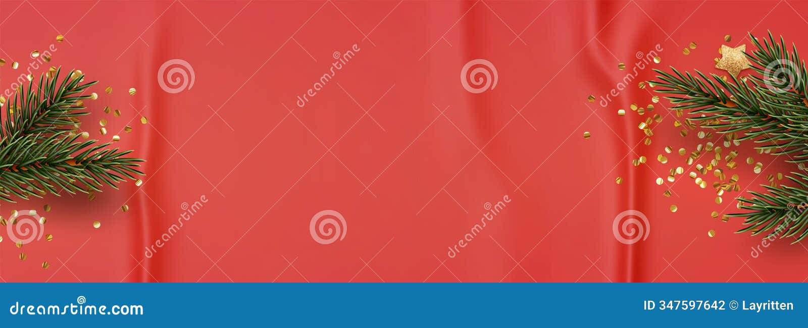 christmas and new year horizontal banner web poster, header for website, web border. festive xmas decoration 