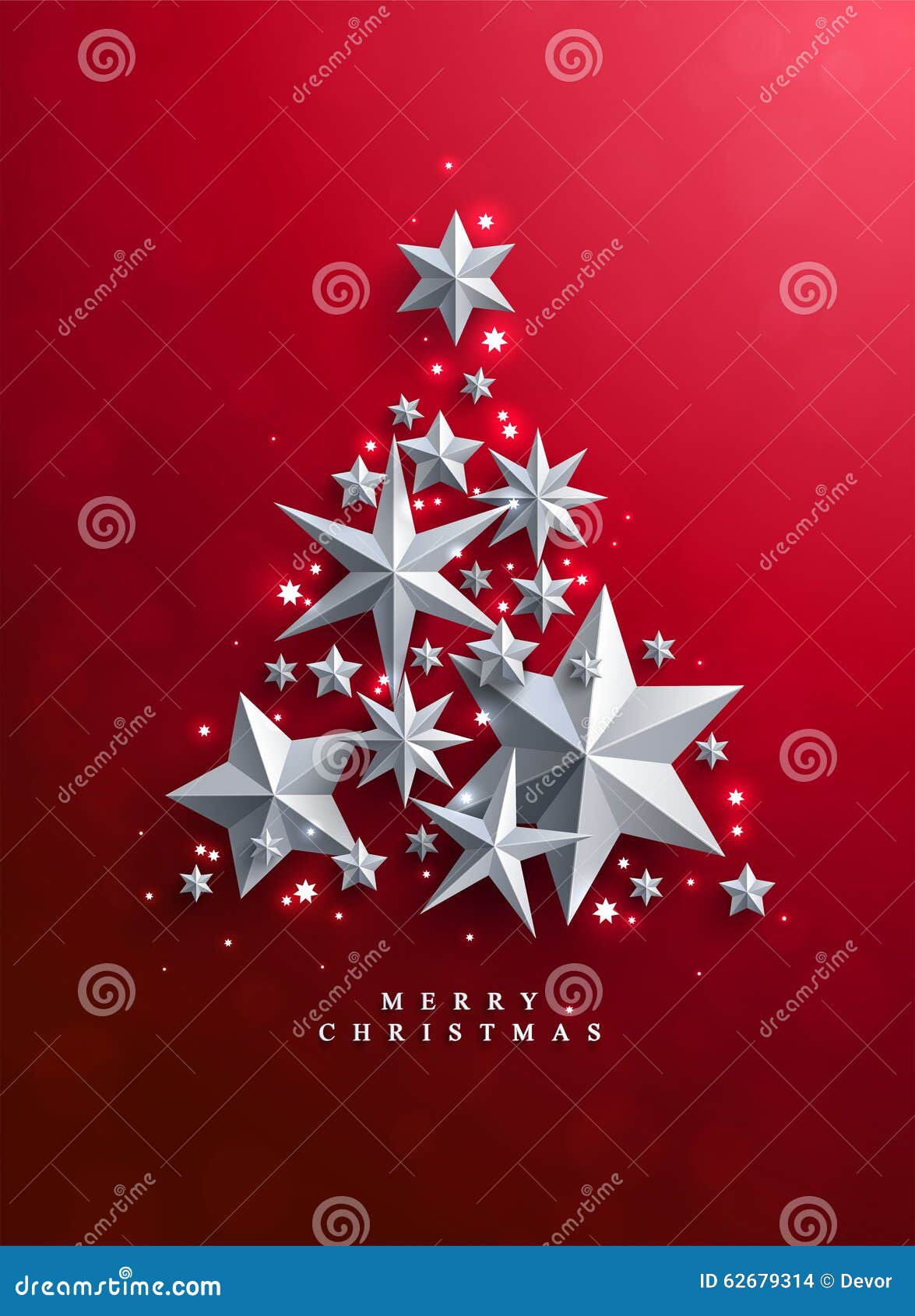 christmas and new years red background with christmas tree