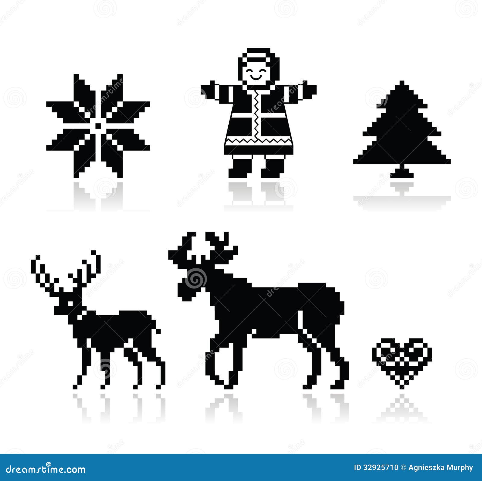 banner knitted christmas Christmas Photo Image Pattern Stock Icons  Nordic  Set