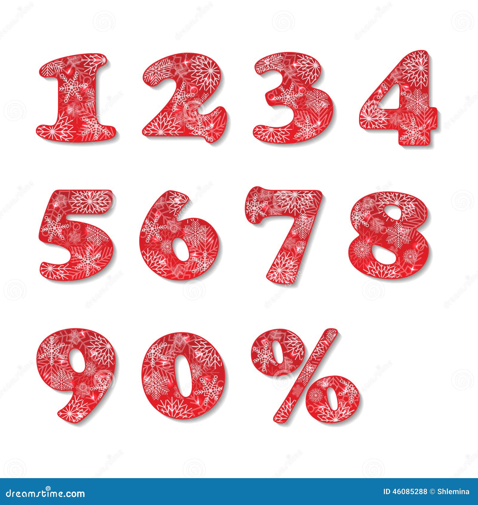 Download Christmas numbers set stock vector. Illustration of label ...