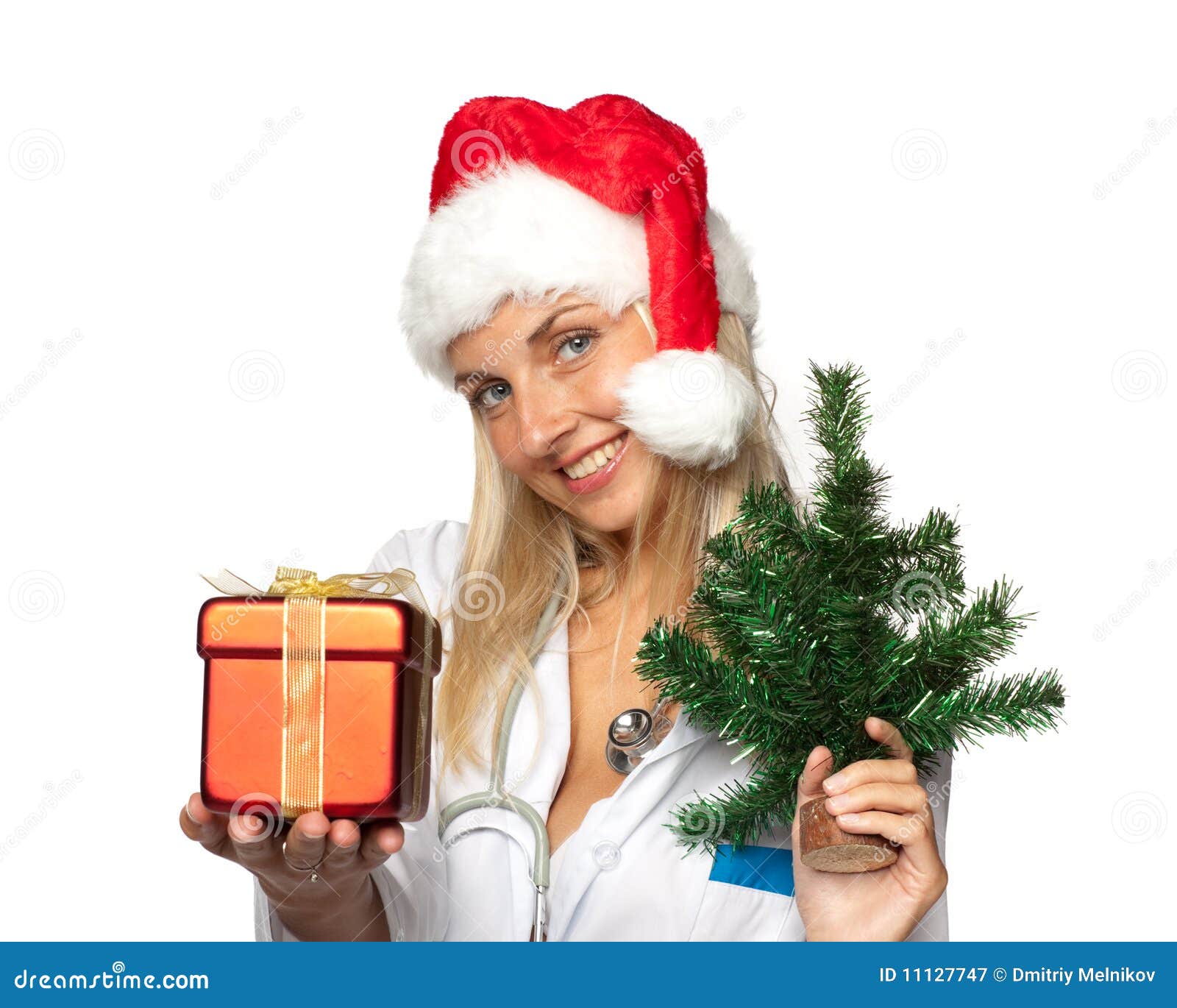 Christmas nurse stock image. Image of nurse, healthcare 11127747