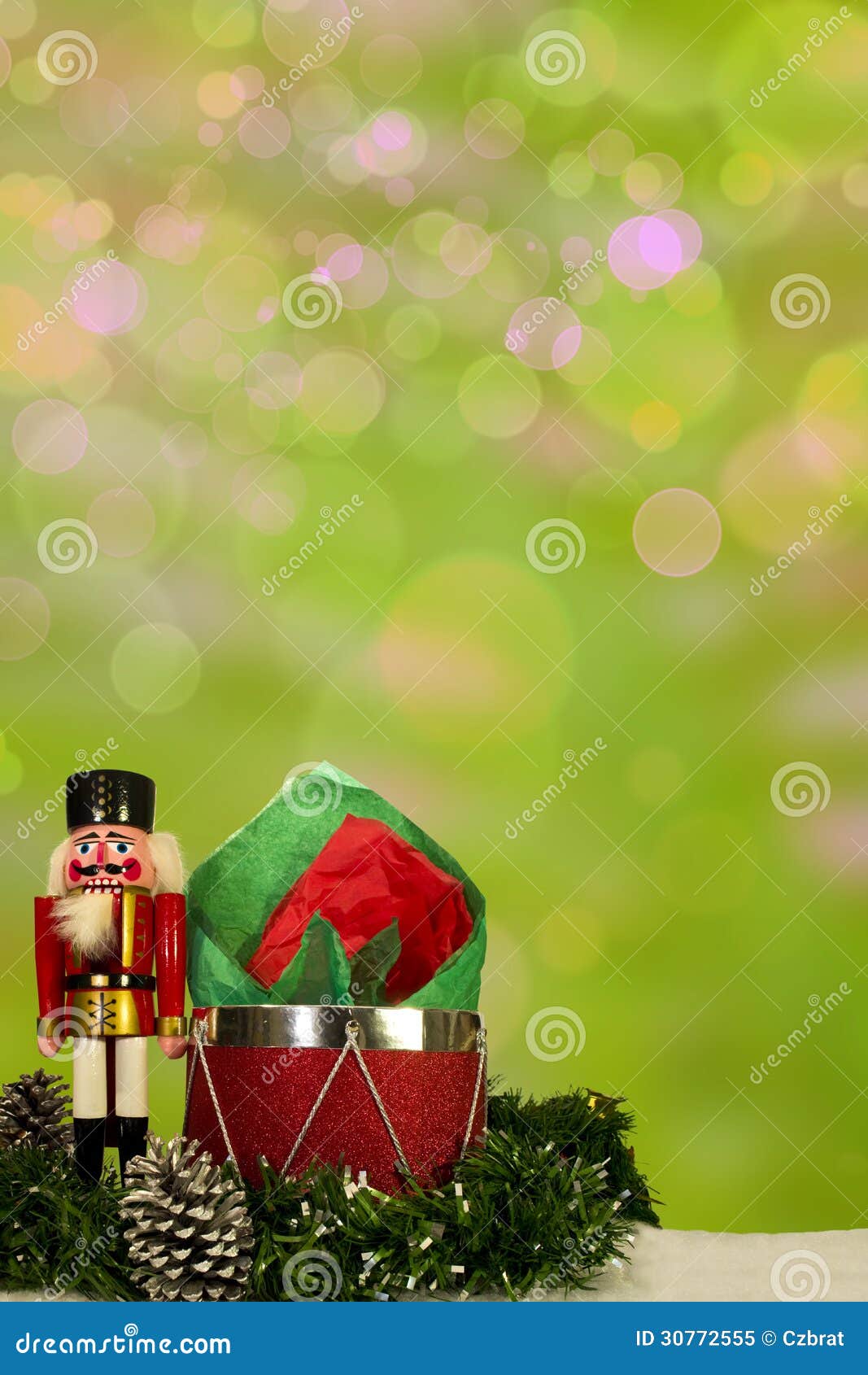Christmas Nutcracker stock image. Image of bokeh, drum - 30772555